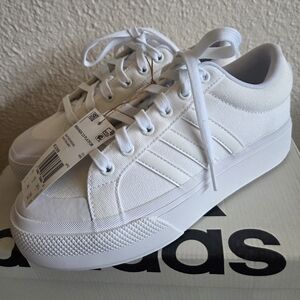Adidas White Platform Sneakers